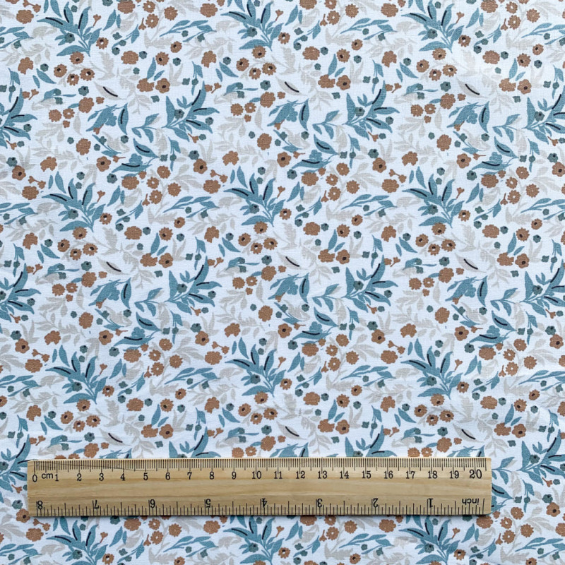 Printed Cotton TISANIA Mist / Camel